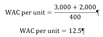 Weighted Average Cost Formula 3
