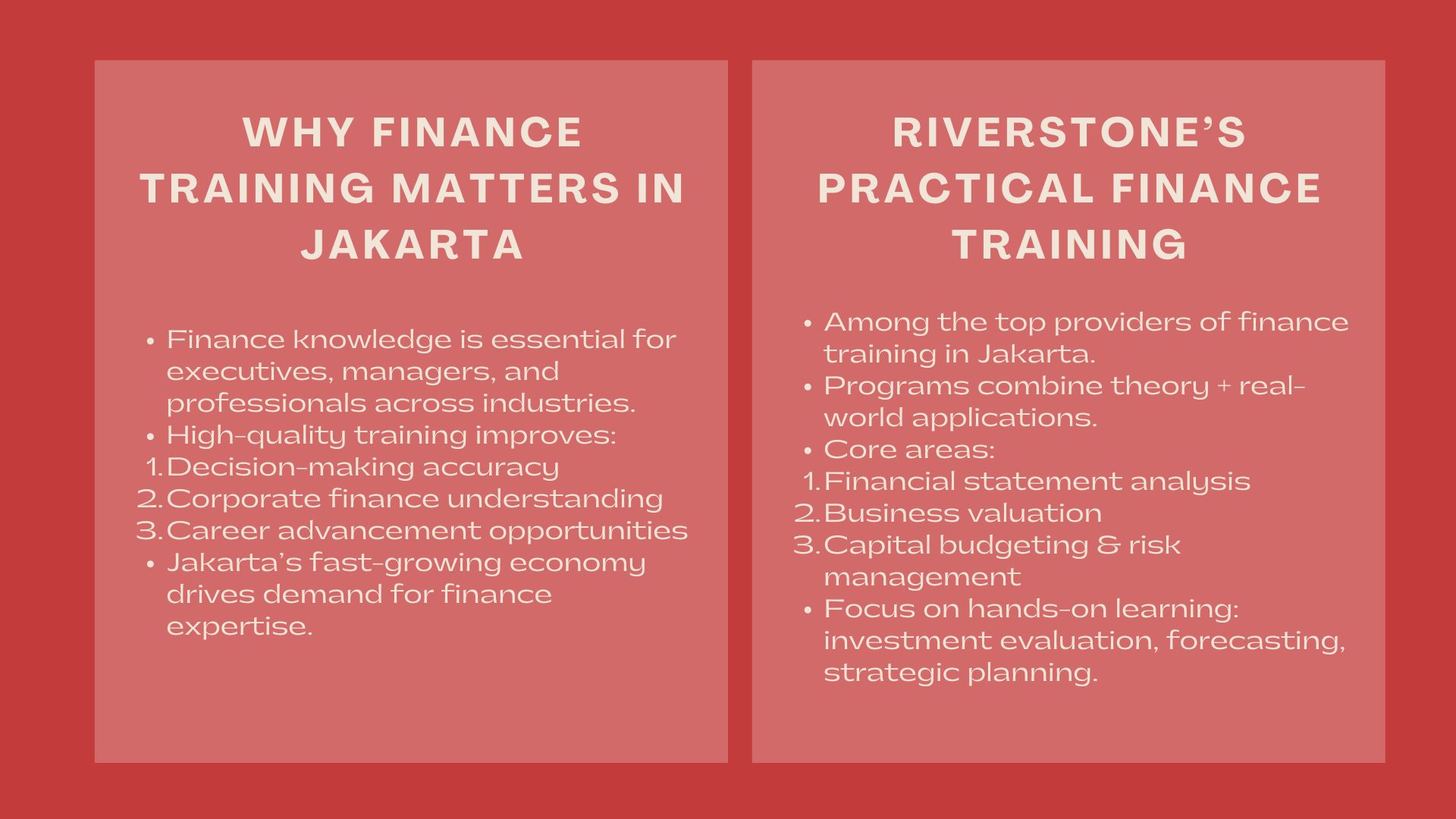 Best Finance Training in Jakarta