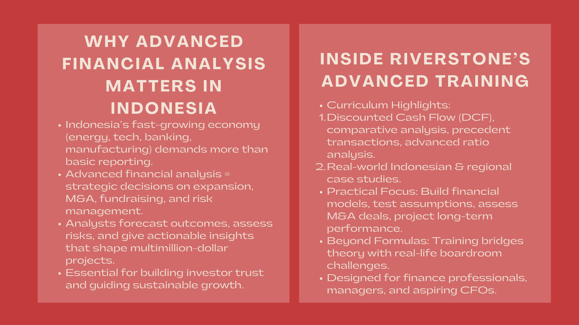 Famous Advanced Financial Analysis in Indonesia