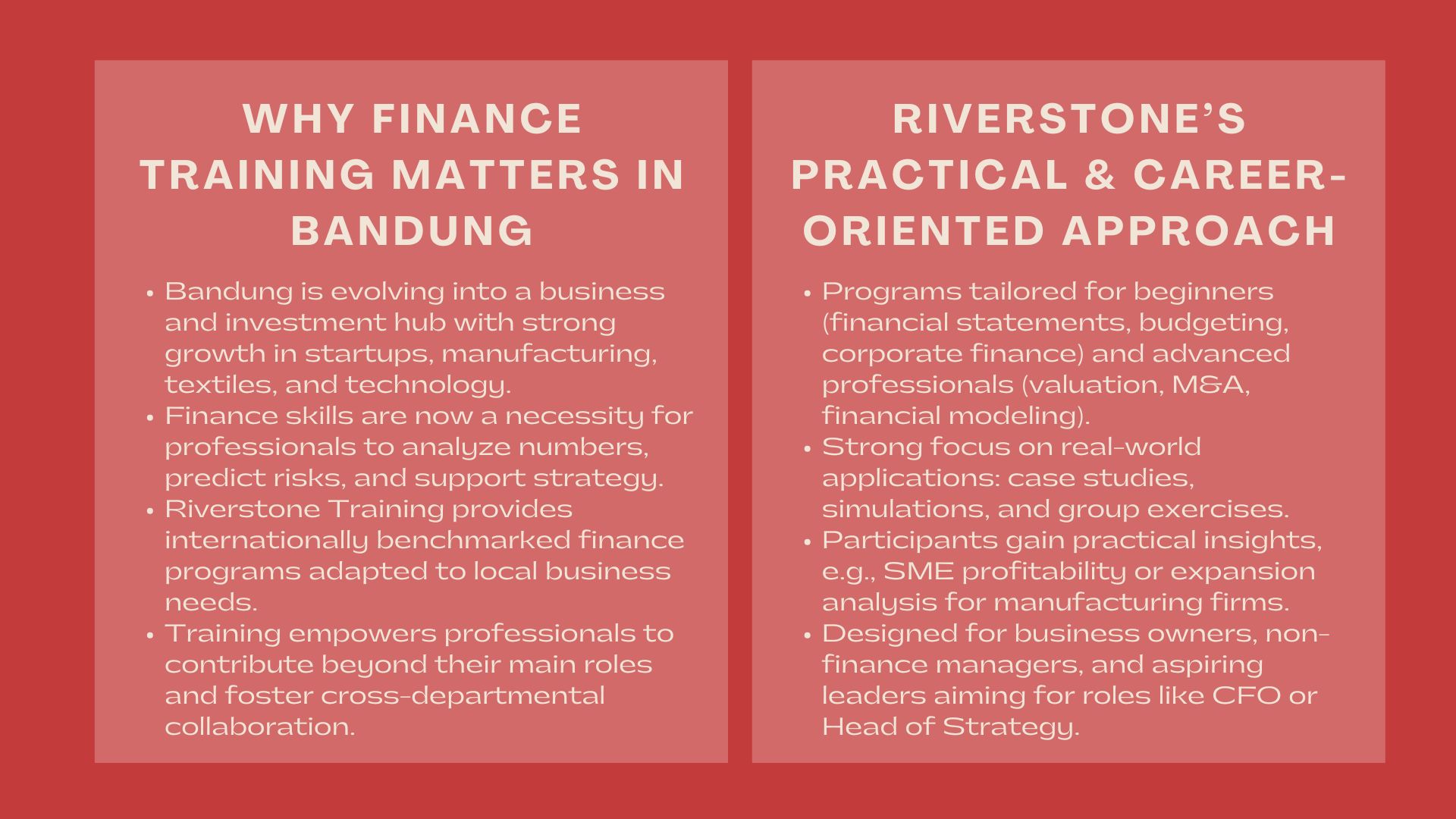 Famous Finance Training in Bandung