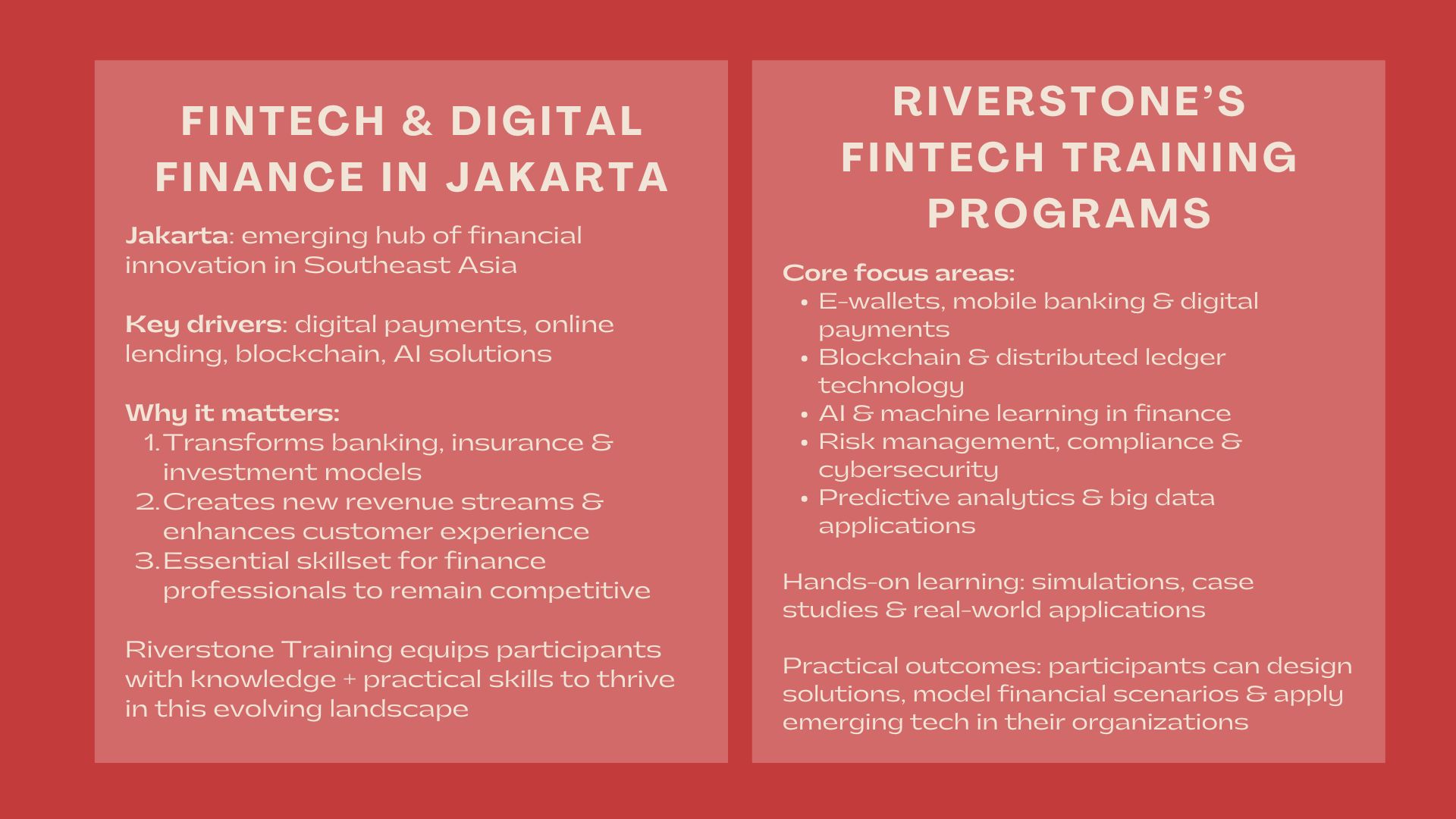 Professional FinTech and Digital Finance in Jakarta