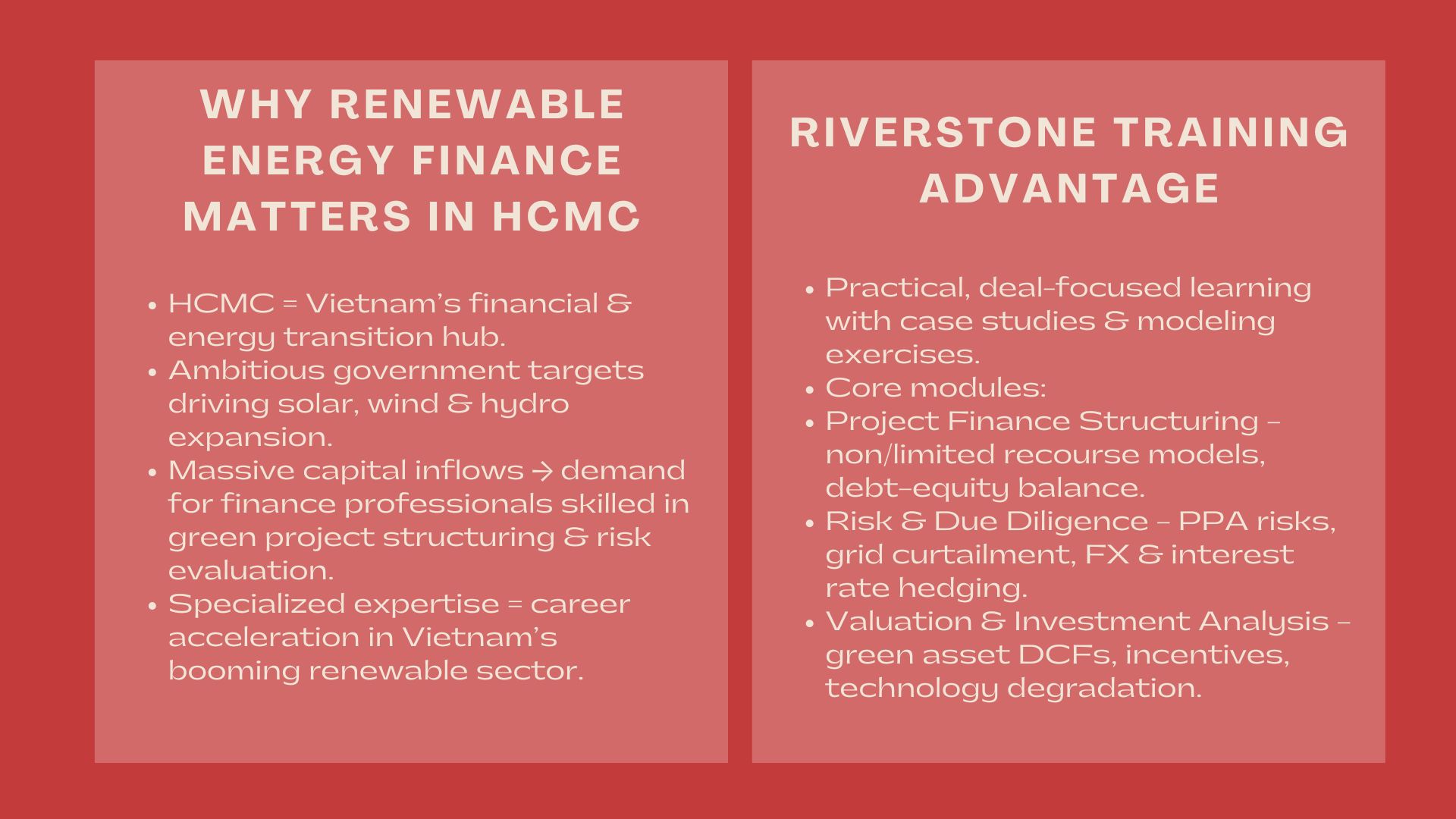 Renewable Energy Finance and Investment in Ho Chi Minh City