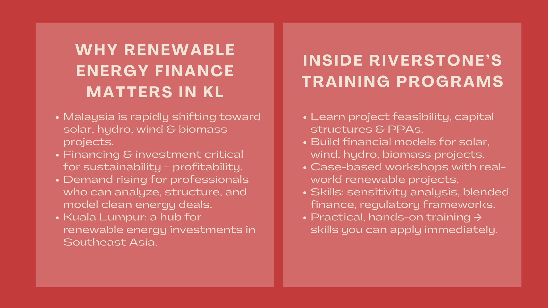 Renewable Energy Finance and Investment in Kuala Lumpur