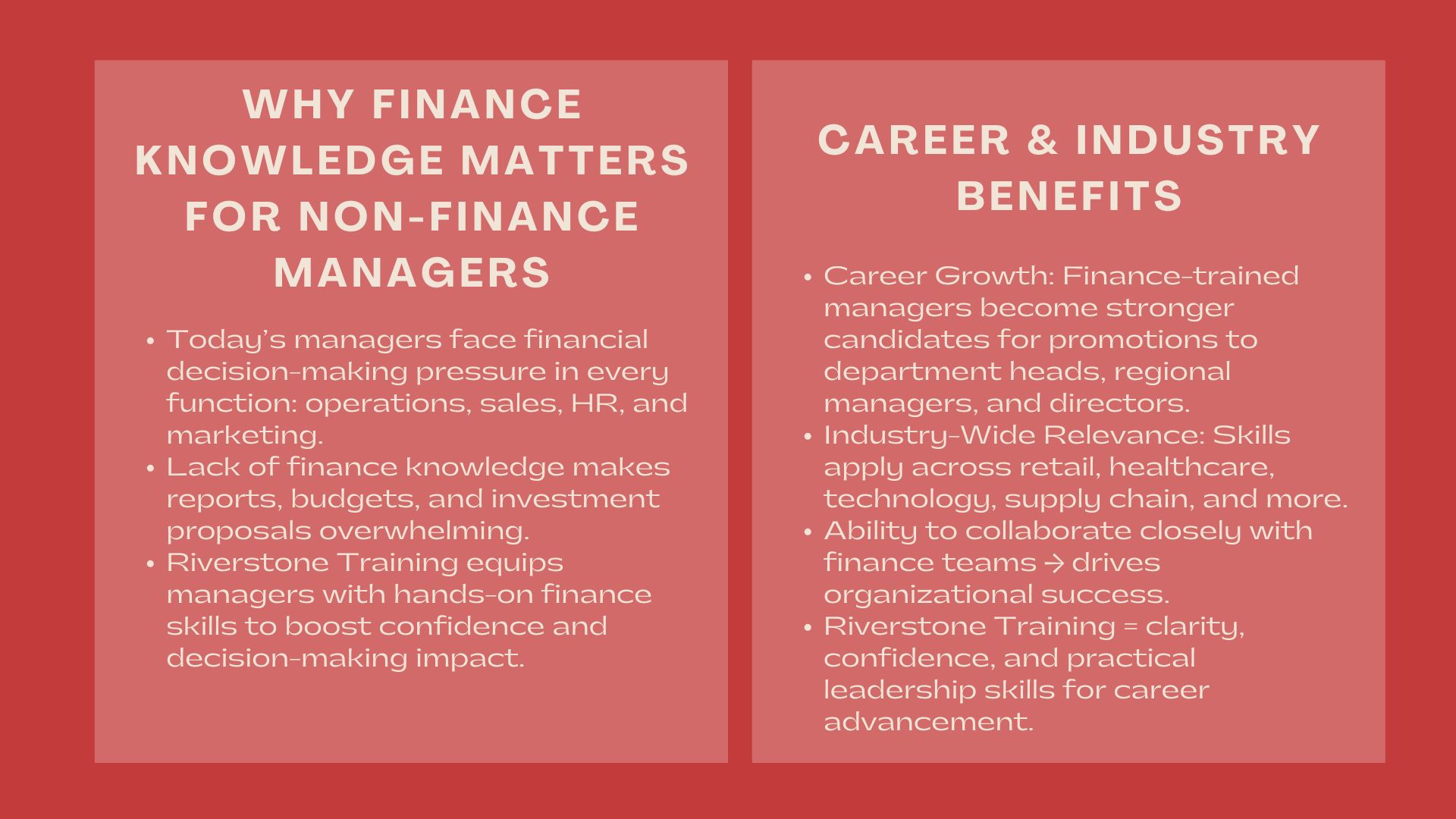 Professional Finance for Non-Finance Managers in Singapore
