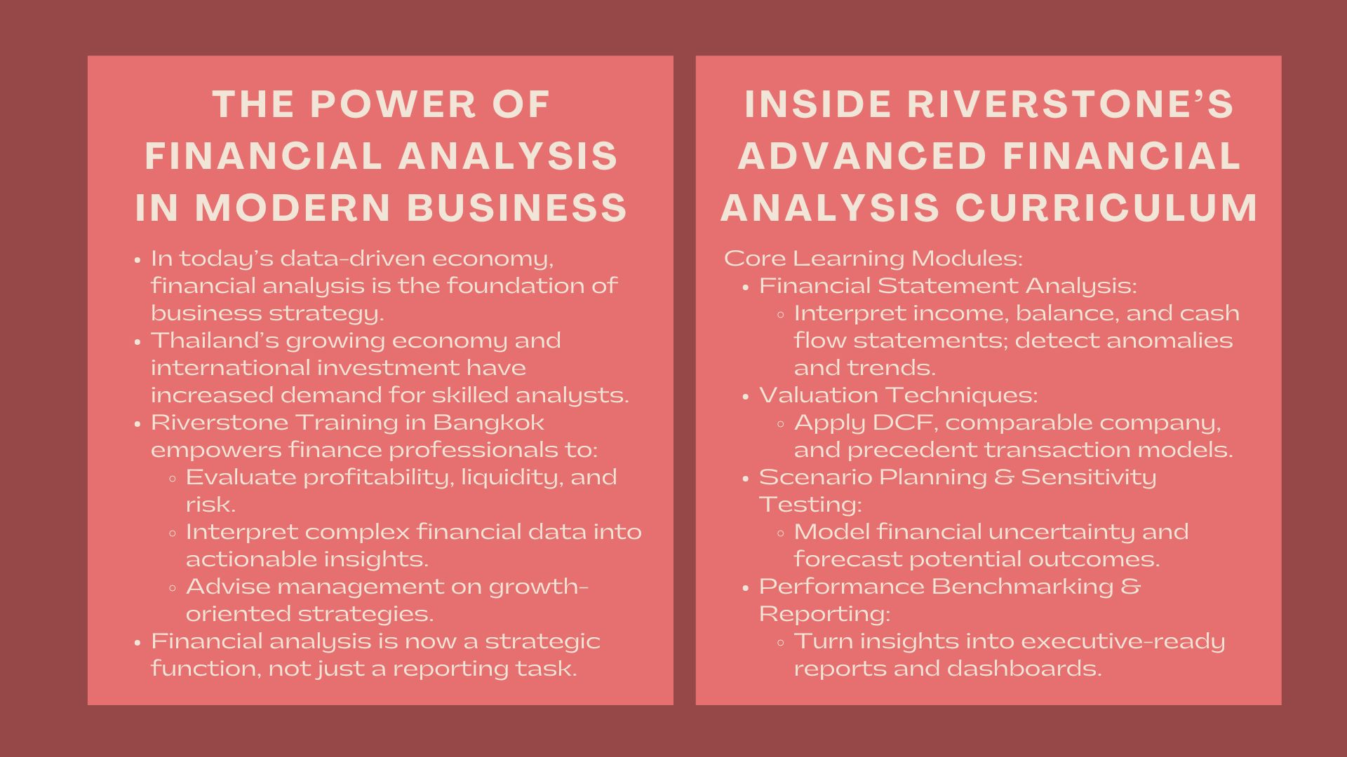 Advanced Financial Analysis Courses in Bangkok