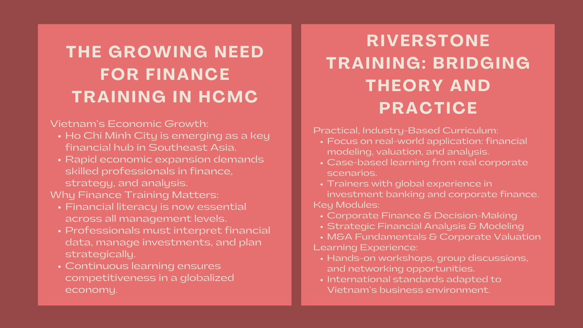 Best Finance Training in Ho Chi Minh City 
