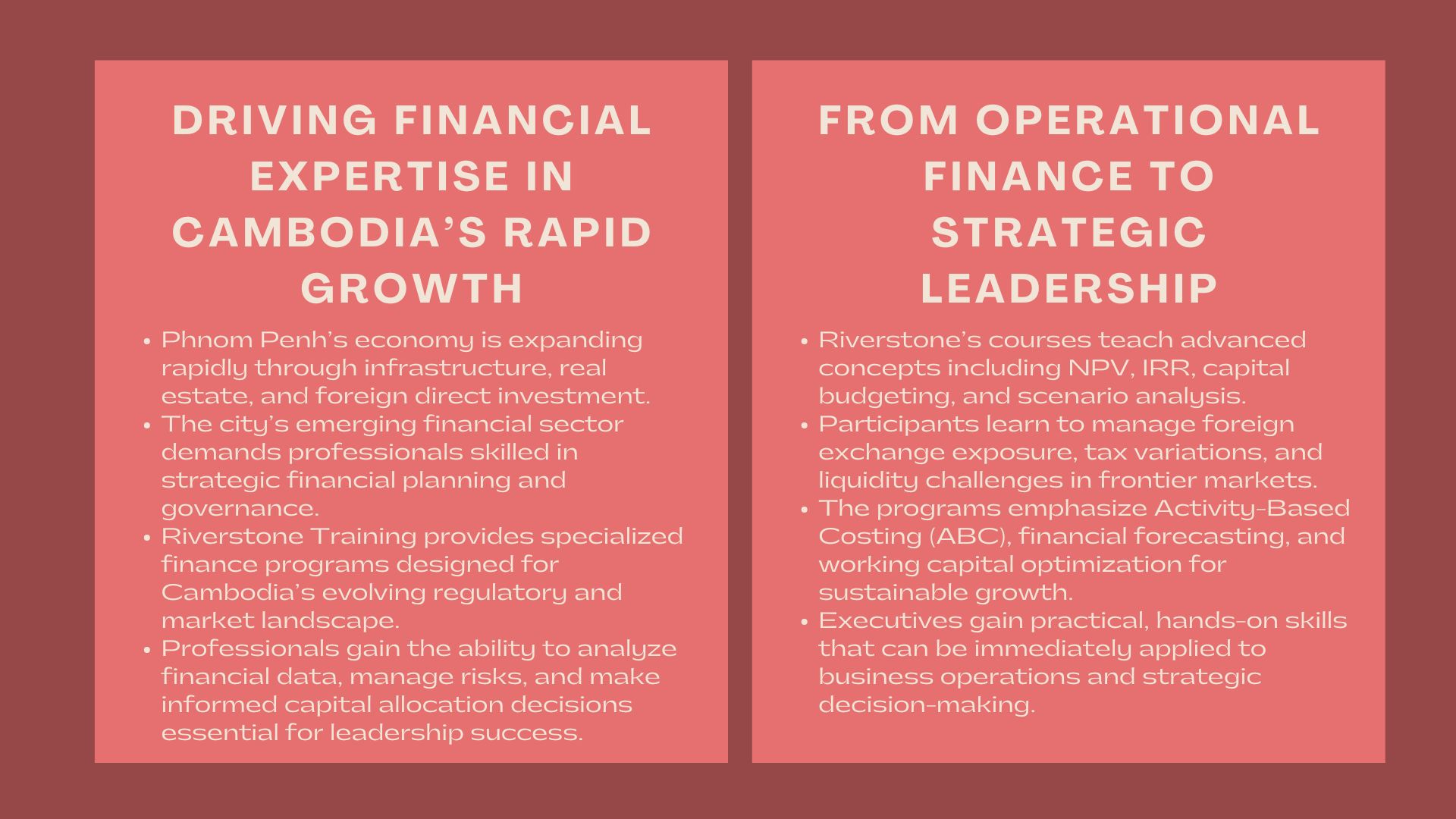 Best Finance Training in Phnom Penh