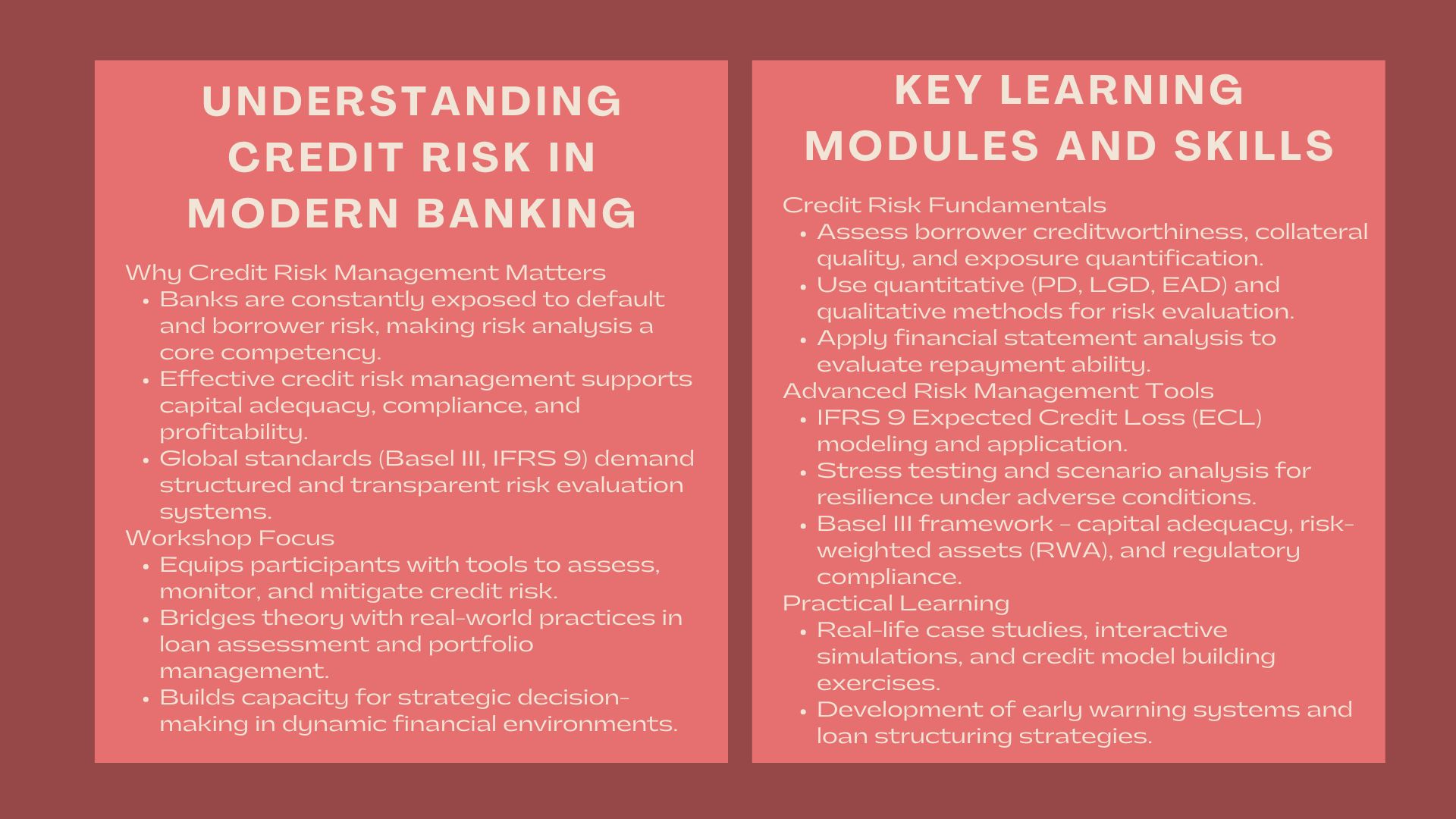 Credit Risk Analysis Training for Bankers