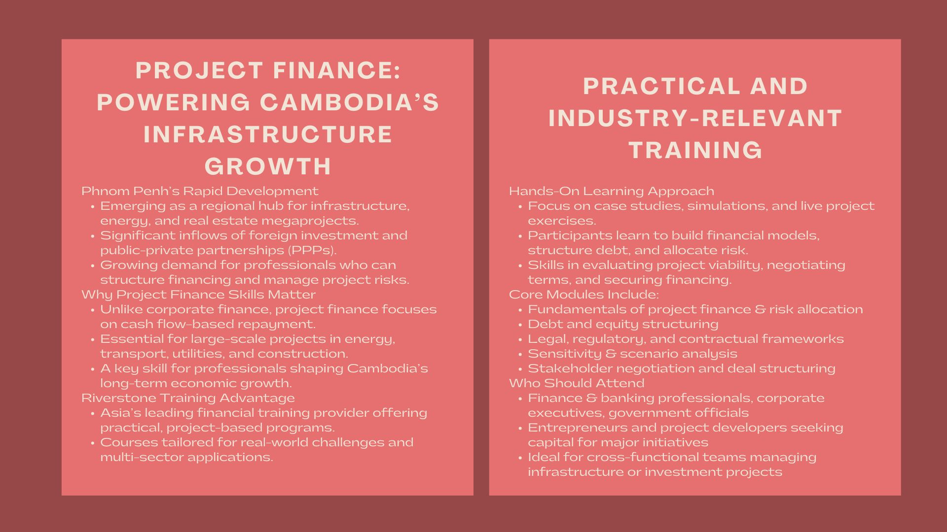 Top Project Finance Training Phnom Penh