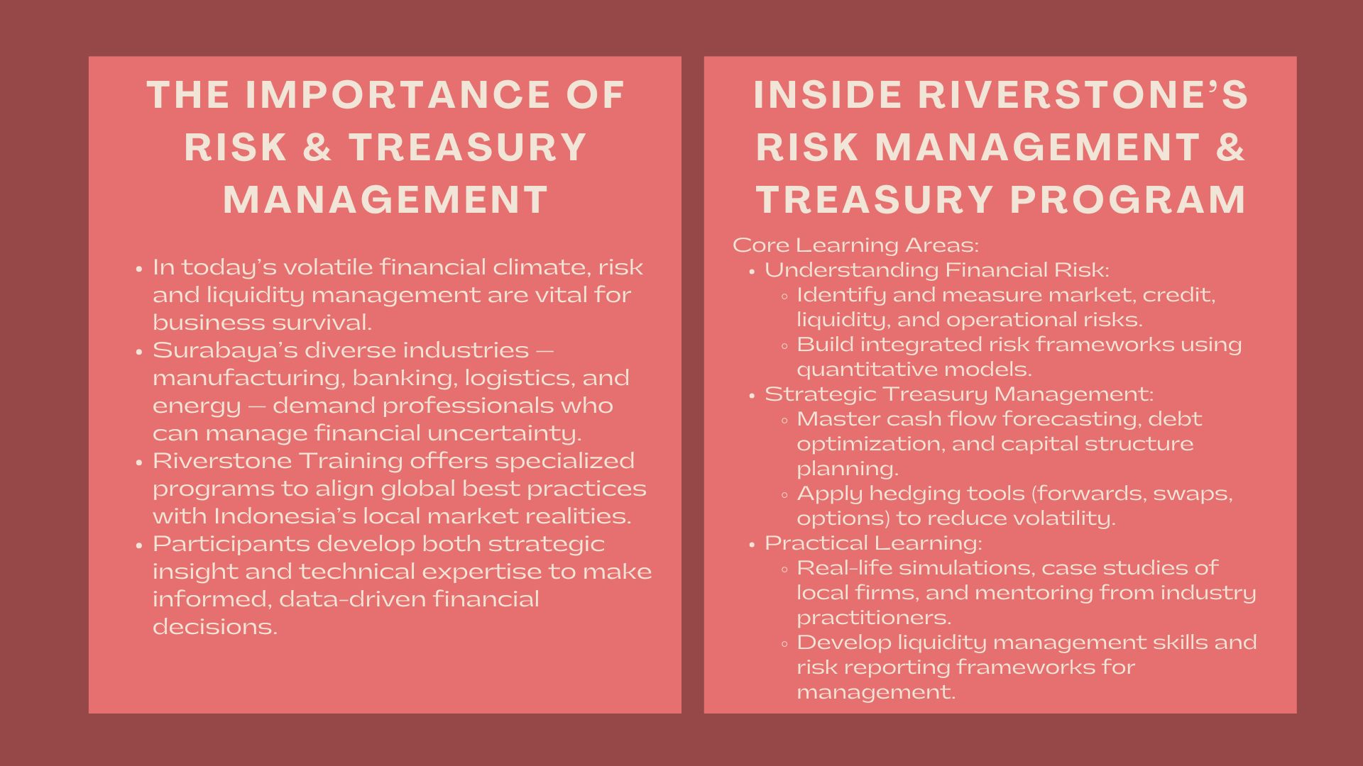 Leading Risk Management and Treasury Services in Surabaya