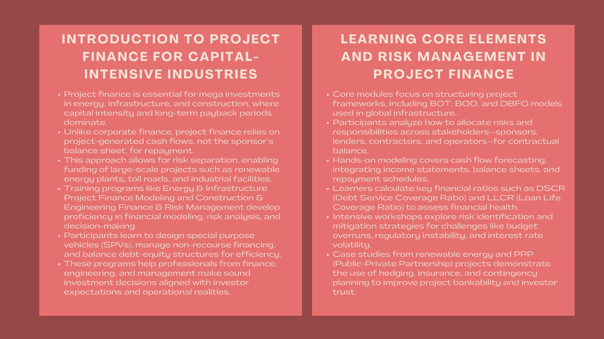 Advanced Infrastructure Finance Programs