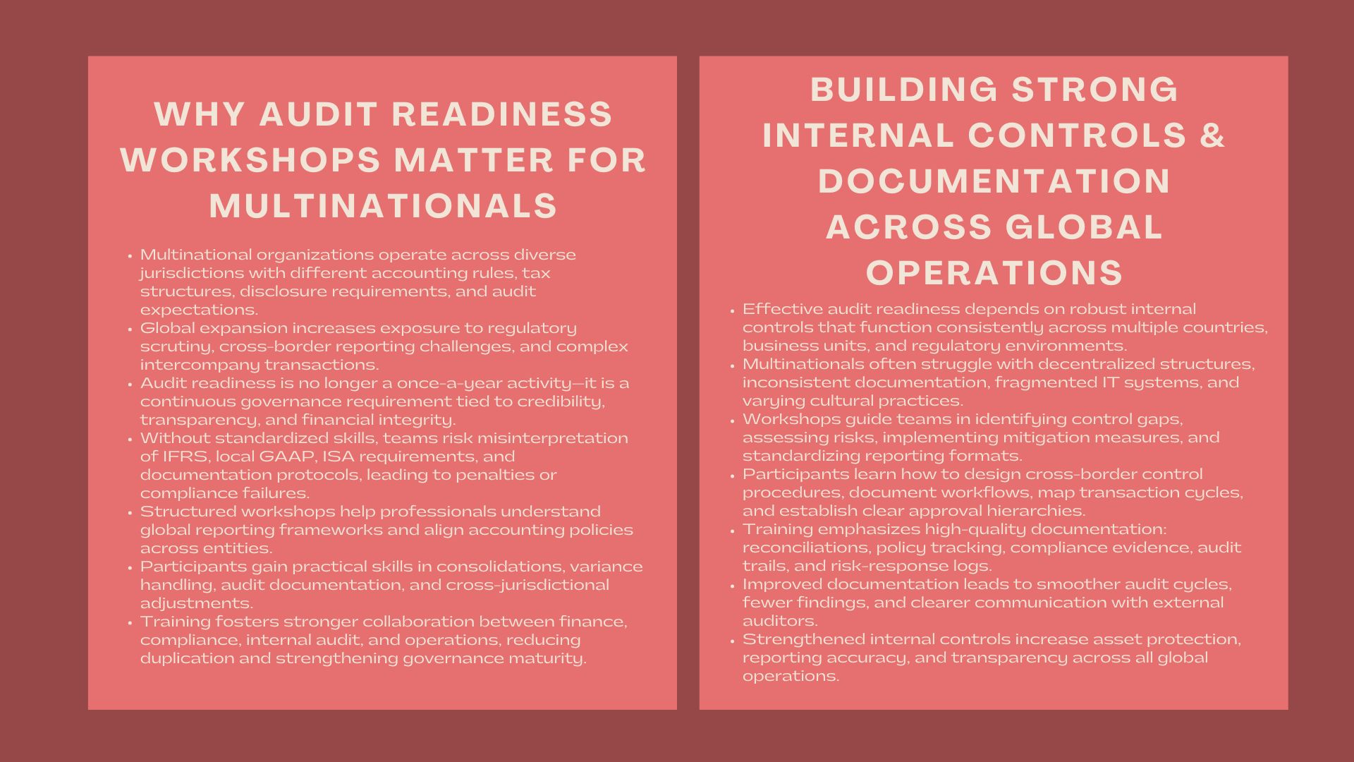 Certified Multinational Audit Readiness Training