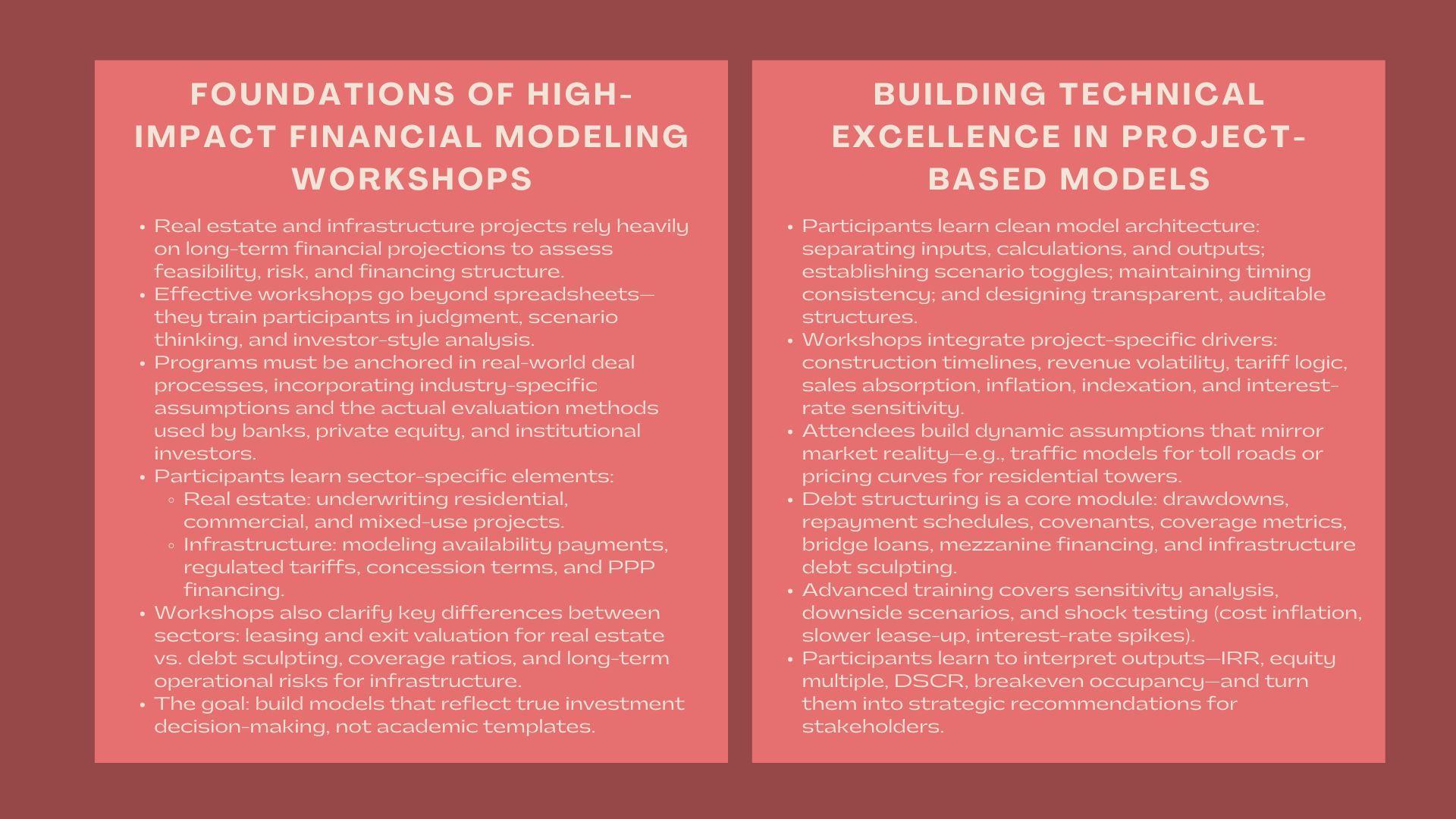 Real Estate Modeling Certification Program