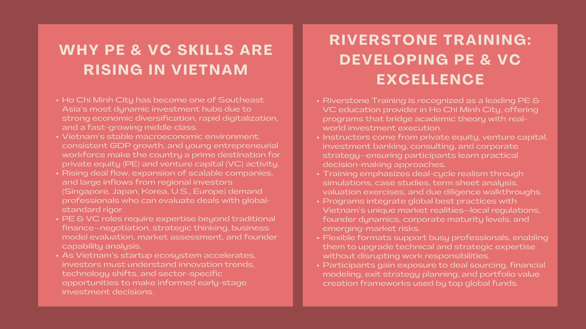 Ho Chi Minh Private Equity Program