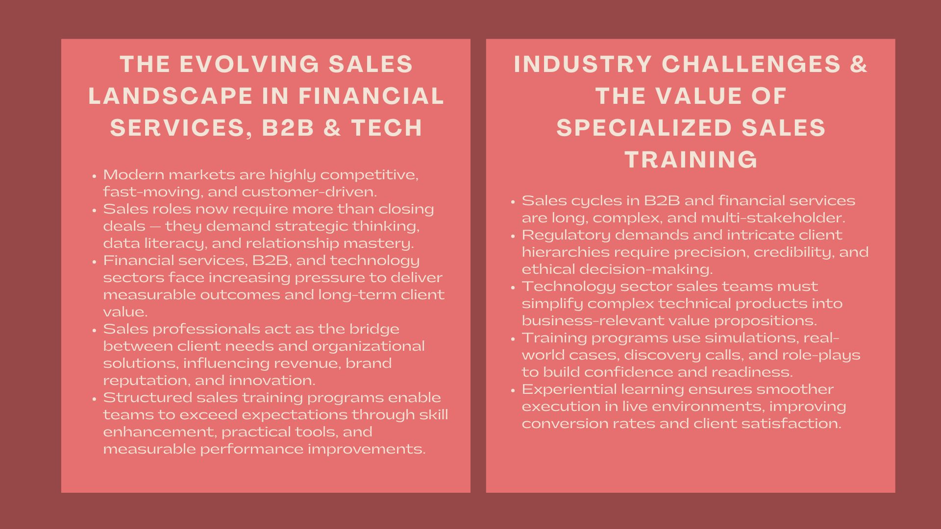 Certified Financial Services Sales Training