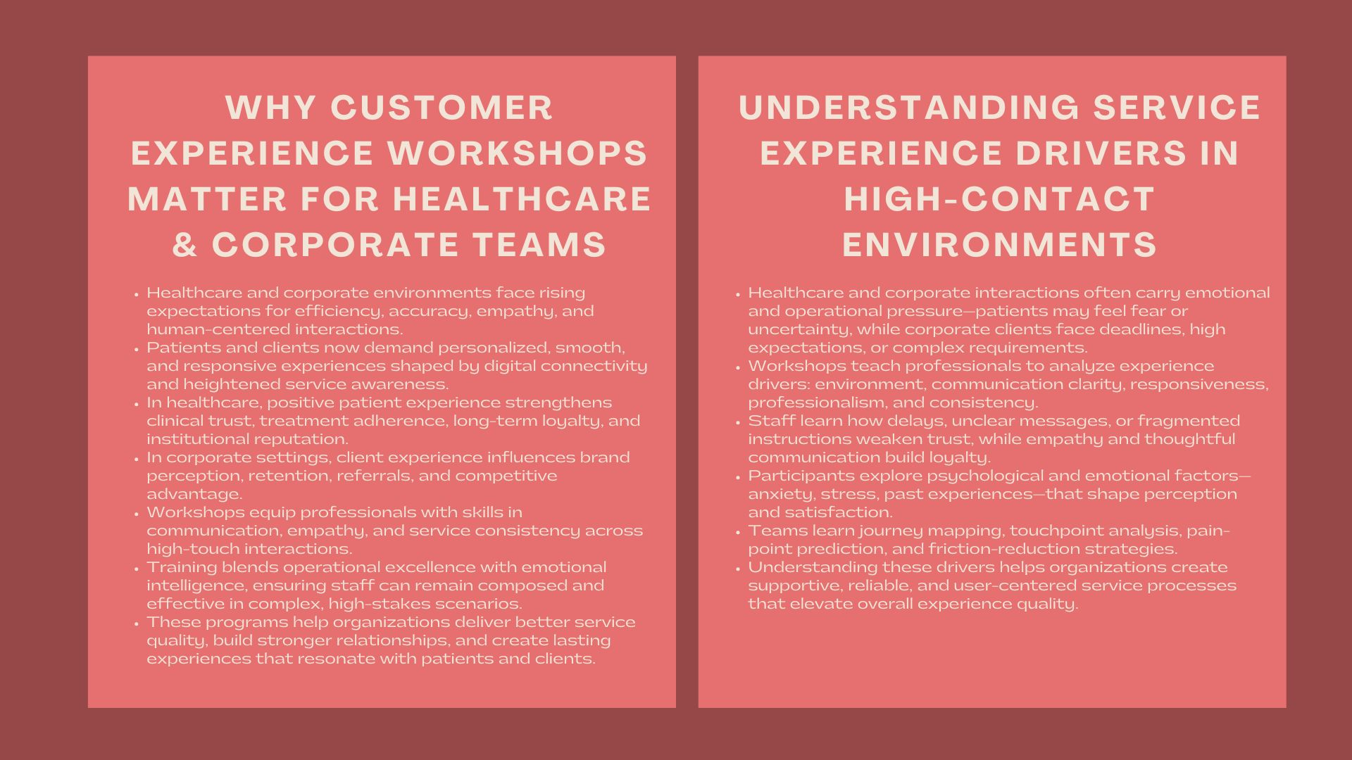 Certified Customer Experience Workshop Training
