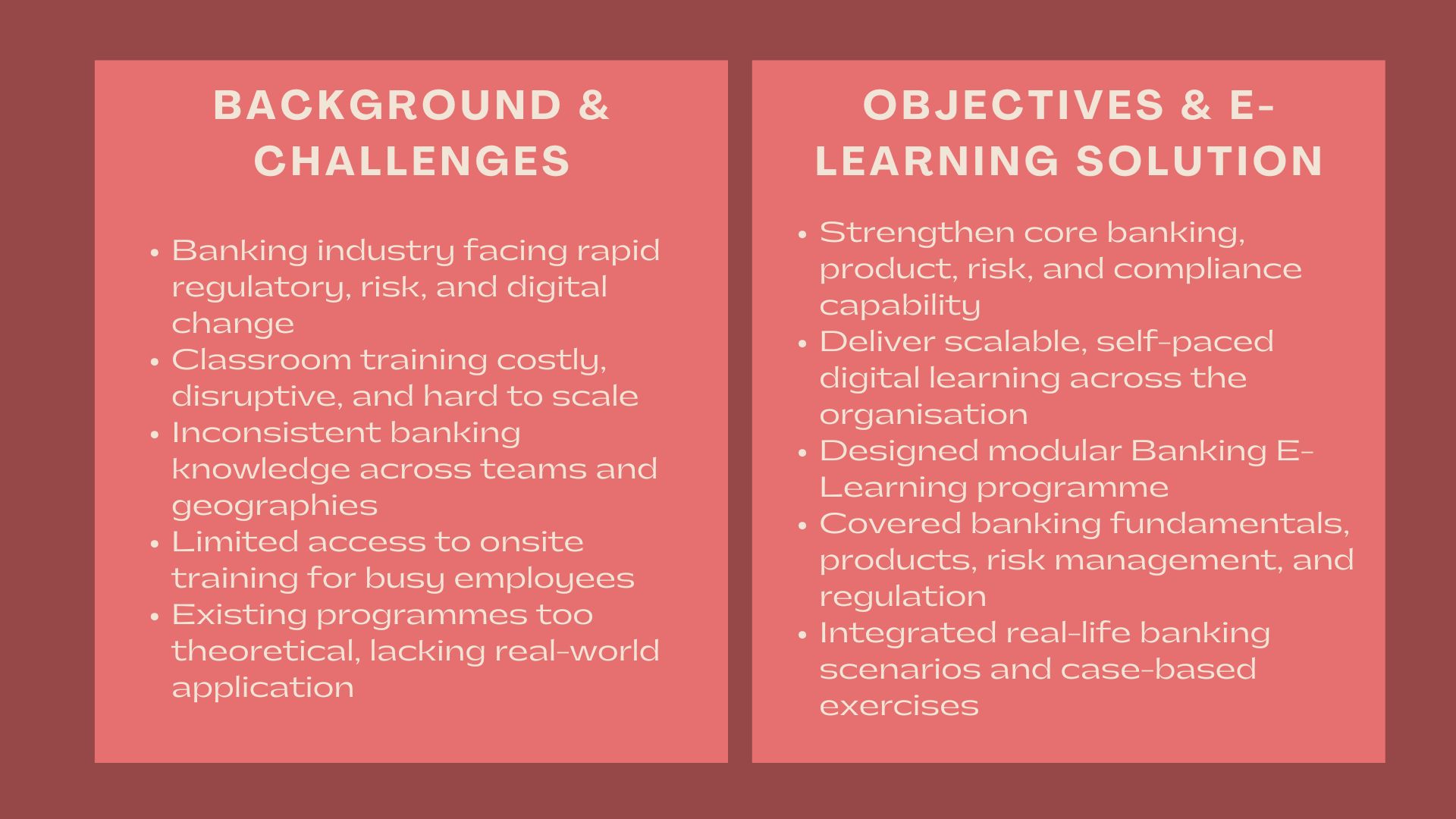 Case Study Banking E-Learning Services