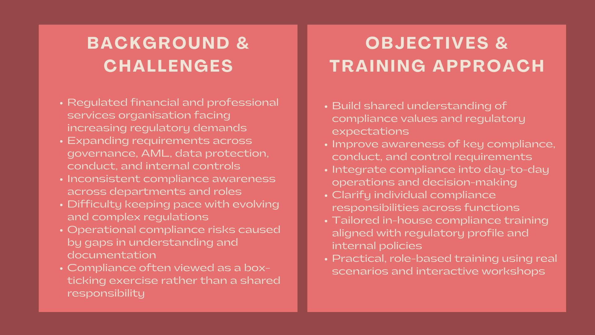 Case Study Compliance In-House