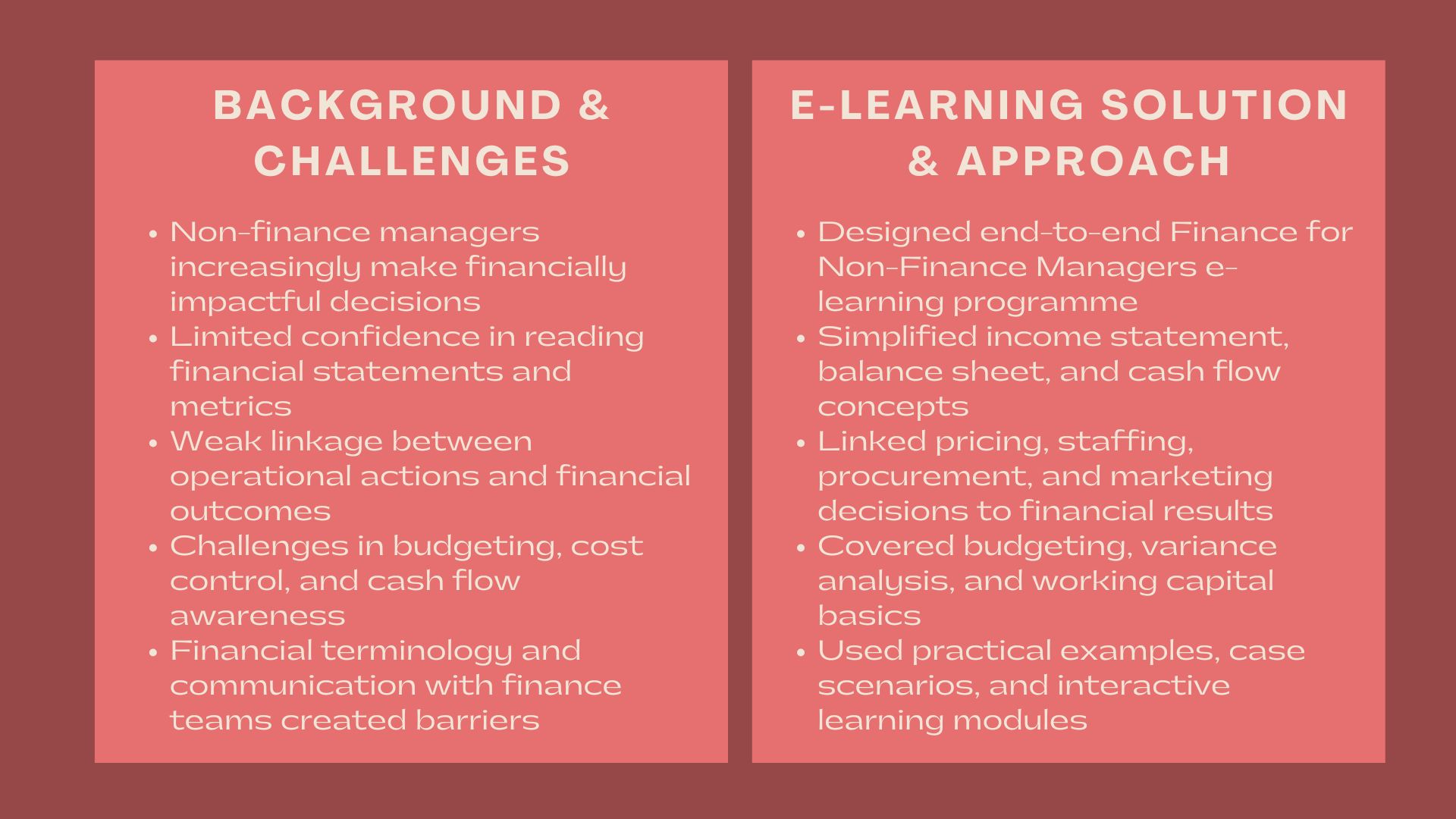 Case Study Finance for Non-Finance Managers