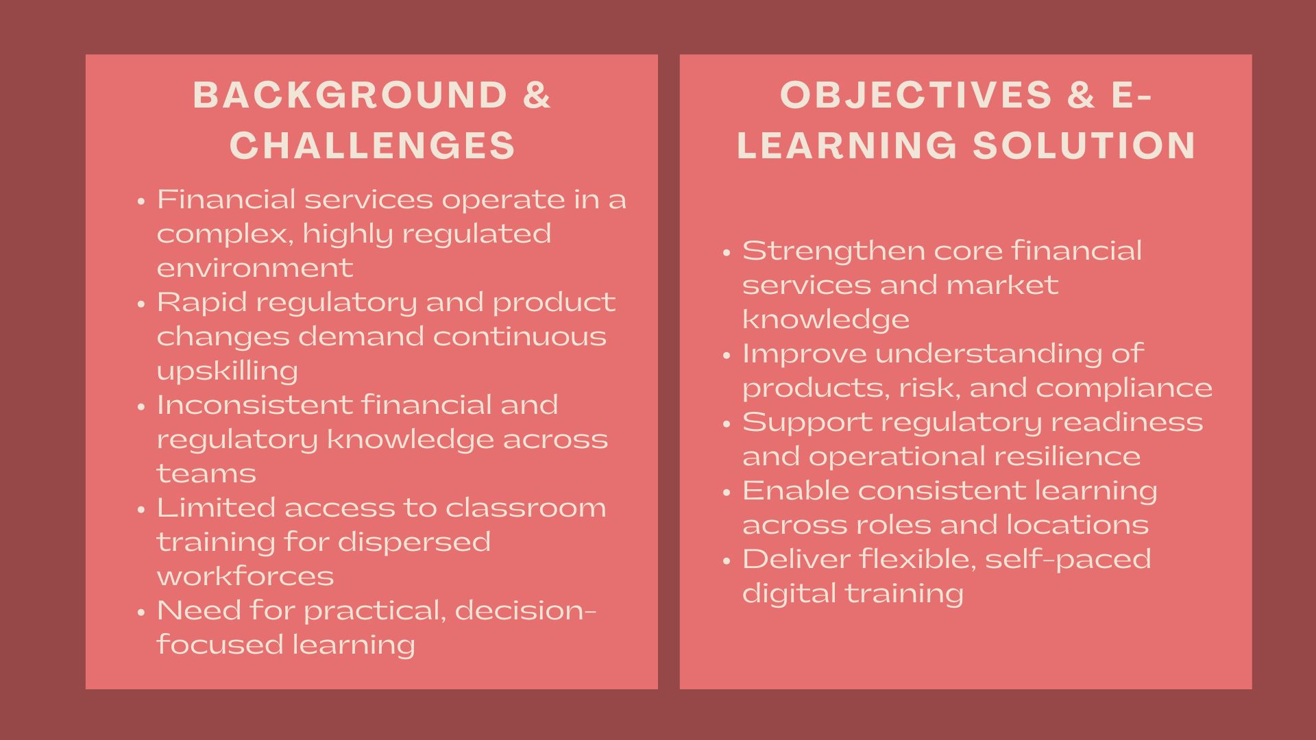 Case Study Financial Services E-Learning