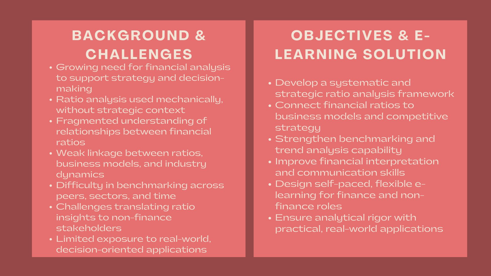 Case Study Strategic Ratio Analysis
