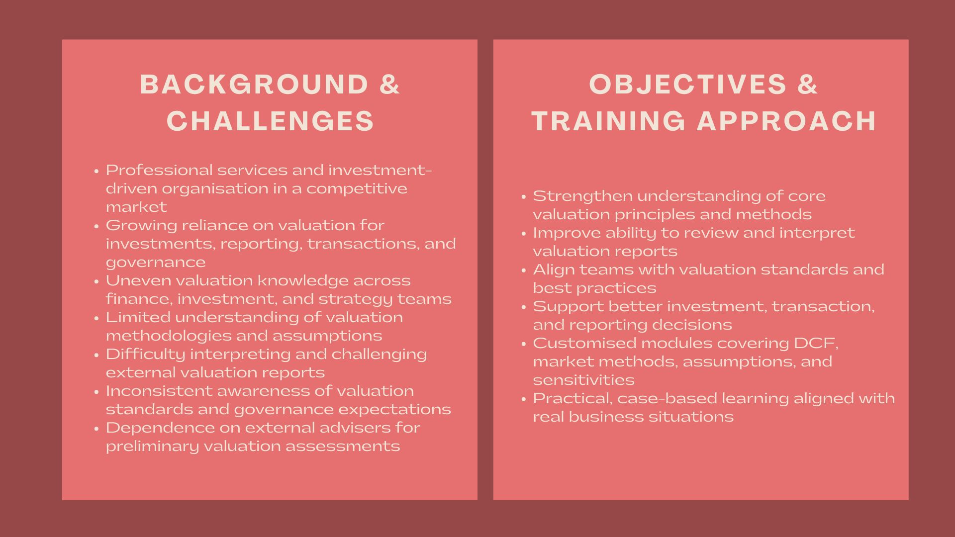 Case Study Valuation In-House