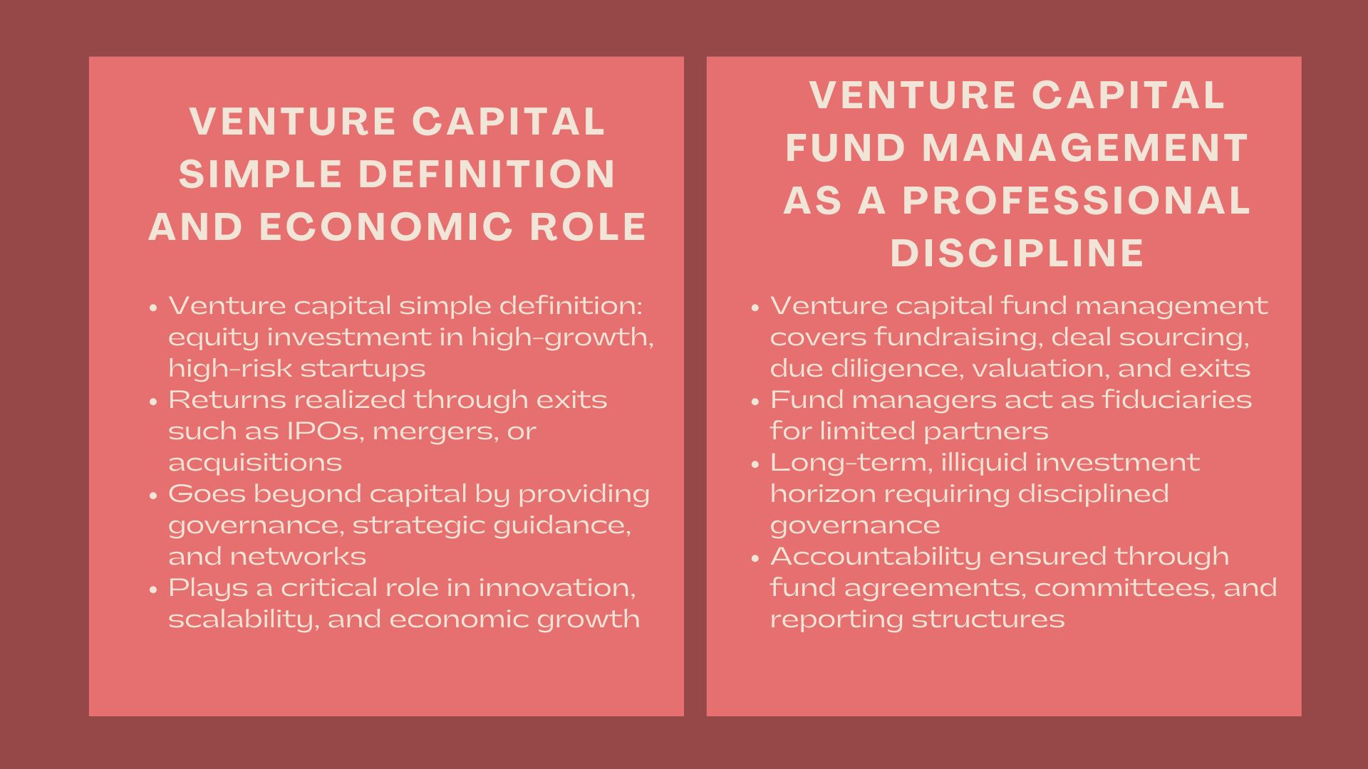 Learn Venture Capital Fund Basics